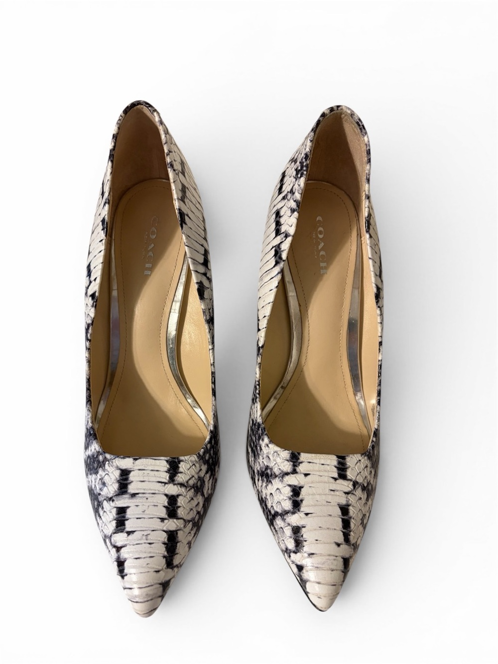 Coach Snakeskin Orchard Wedge Heels - 8.5